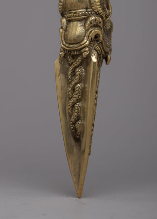 Brass Phurba Ritual Dagger | Symbol of Defeating Obstacles and Negative Force