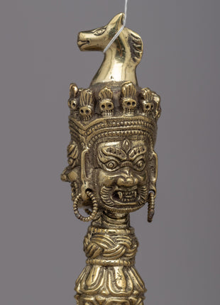 Brass Phurba Ritual Dagger | Symbol of Defeating Obstacles and Negative Force