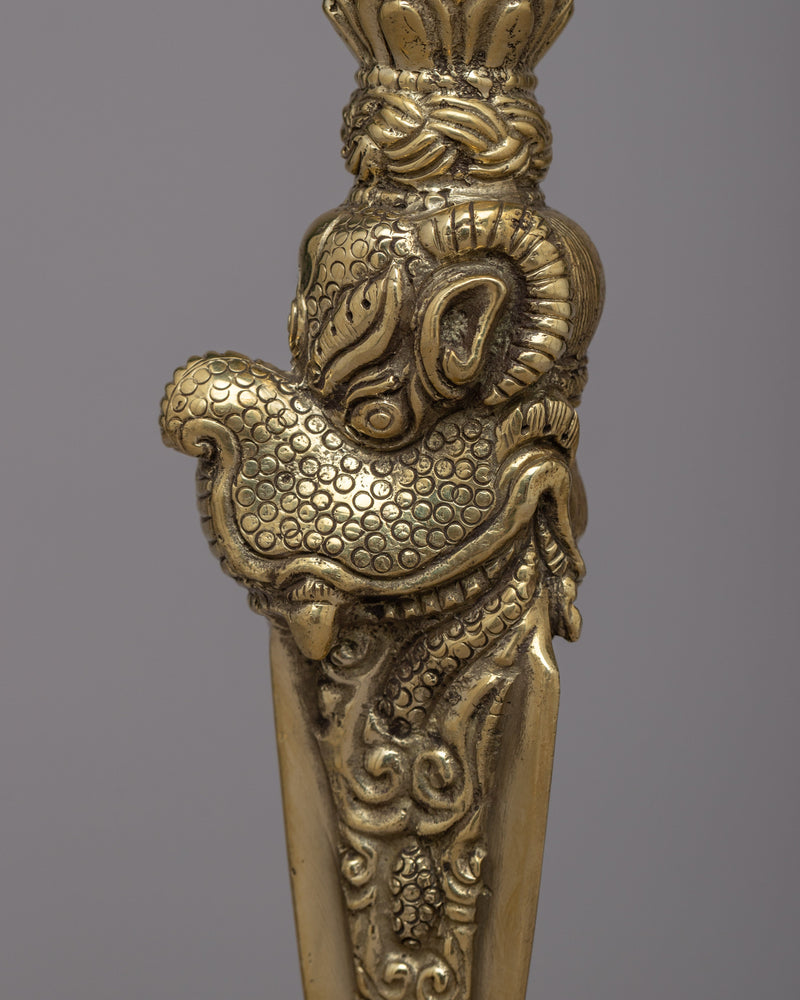 Brass Phurba Ritual Dagger | Symbol of Defeating Obstacles and Negative Force