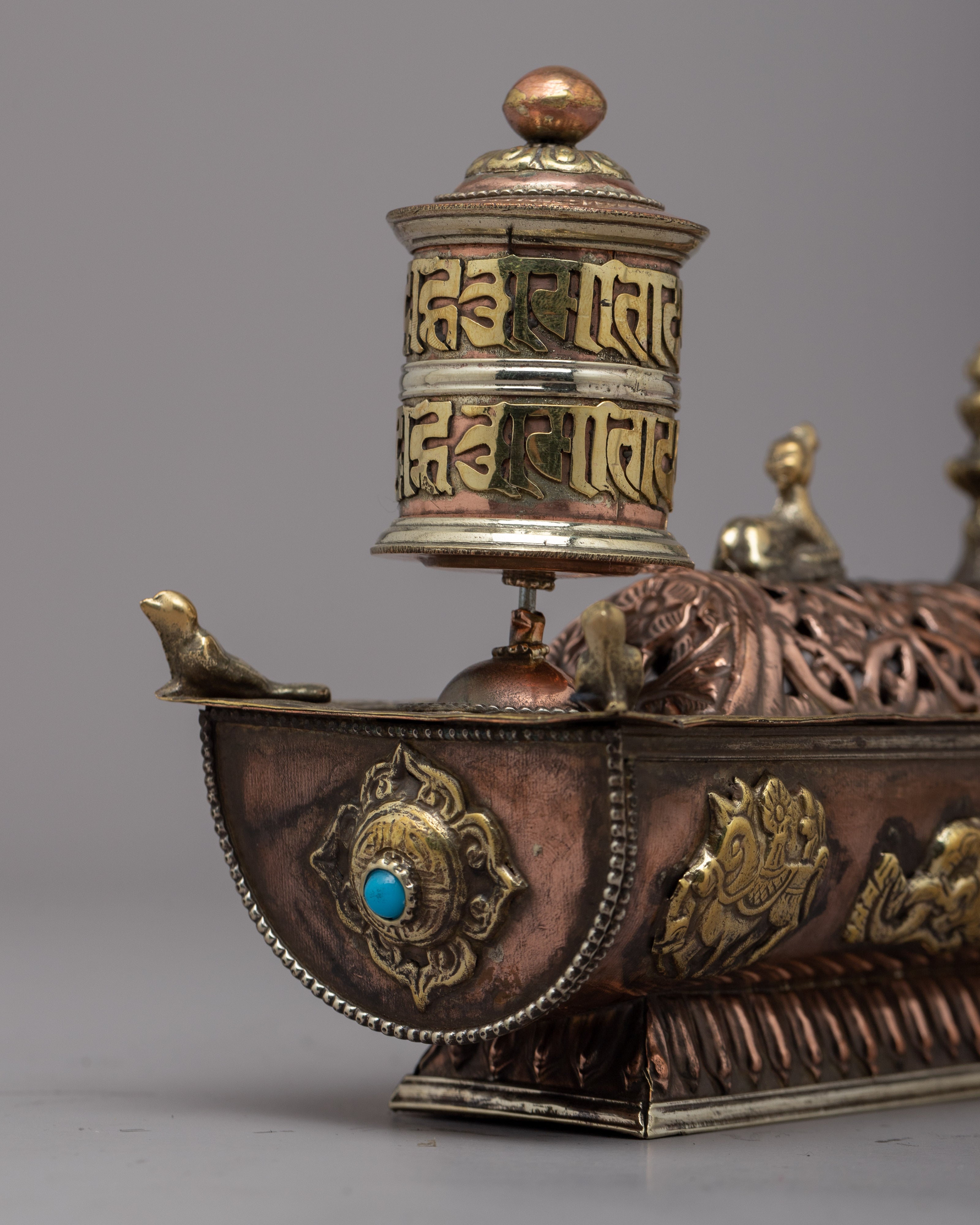 Prayer Wheel with Incense Burner | Enhancing Your Spiritual Atmosphere