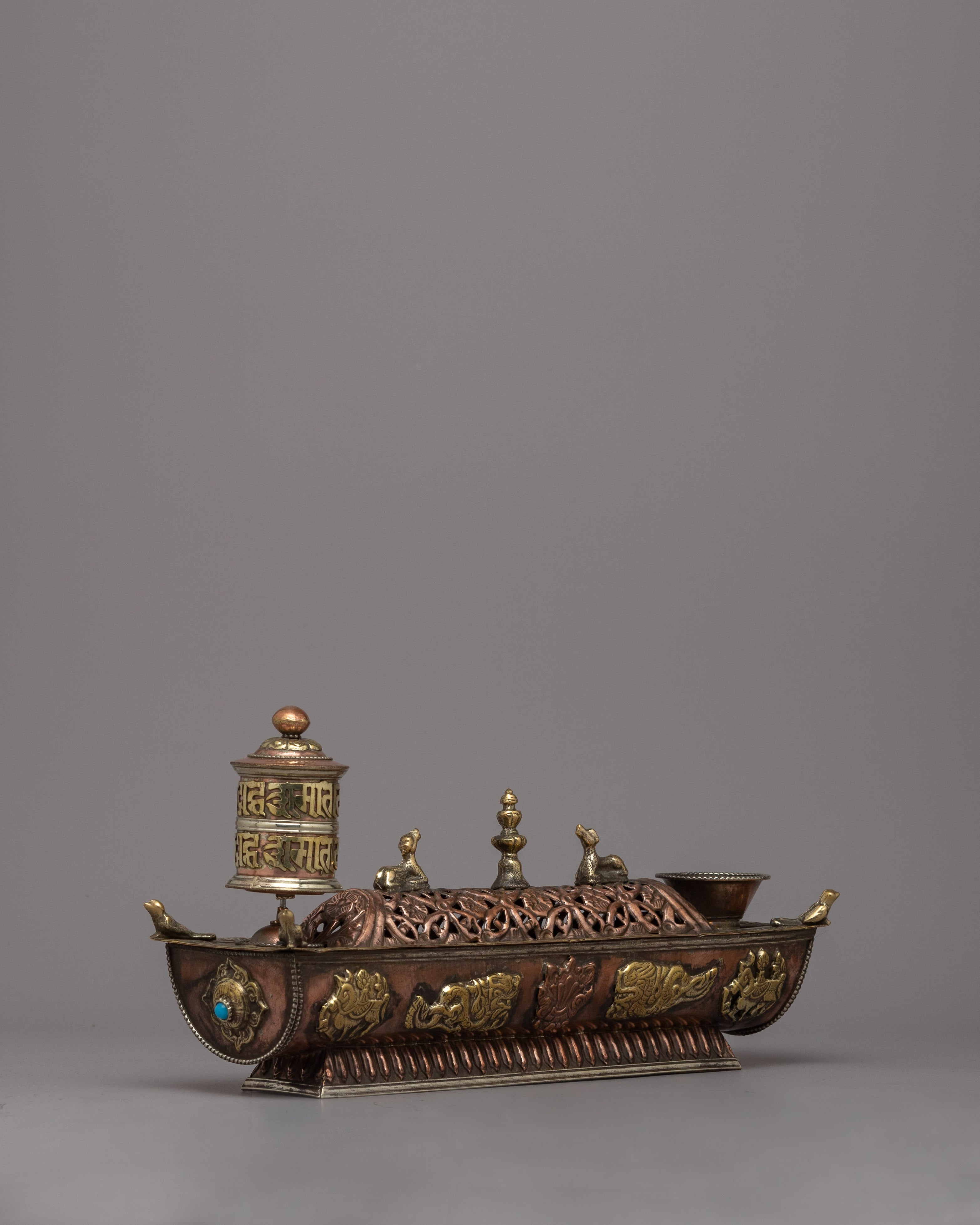 Prayer Wheel with Incense Burner | Enhancing Your Spiritual Atmosphere