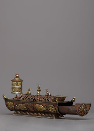 Prayer Wheel with Incense Burner | Enhancing Your Spiritual Atmosphere