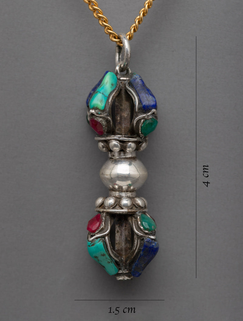 Tibetan Dorje Necklace | Amulet Dorje Vajra Pendant