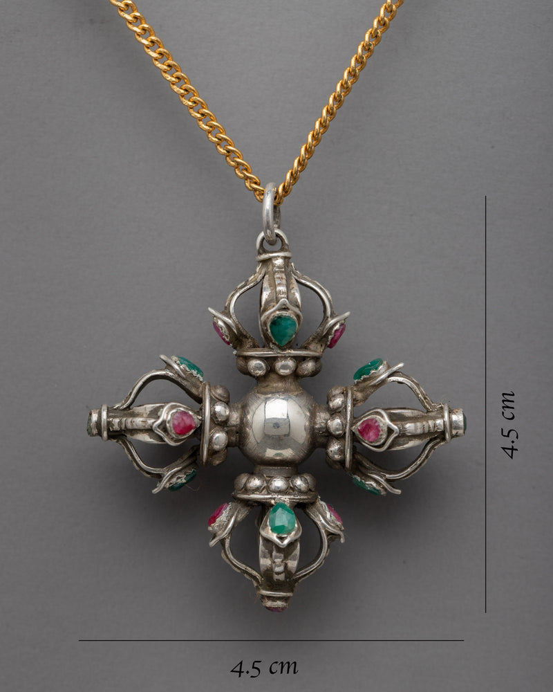 Double Vajra Necklace  | Handmade Locket from Nepal