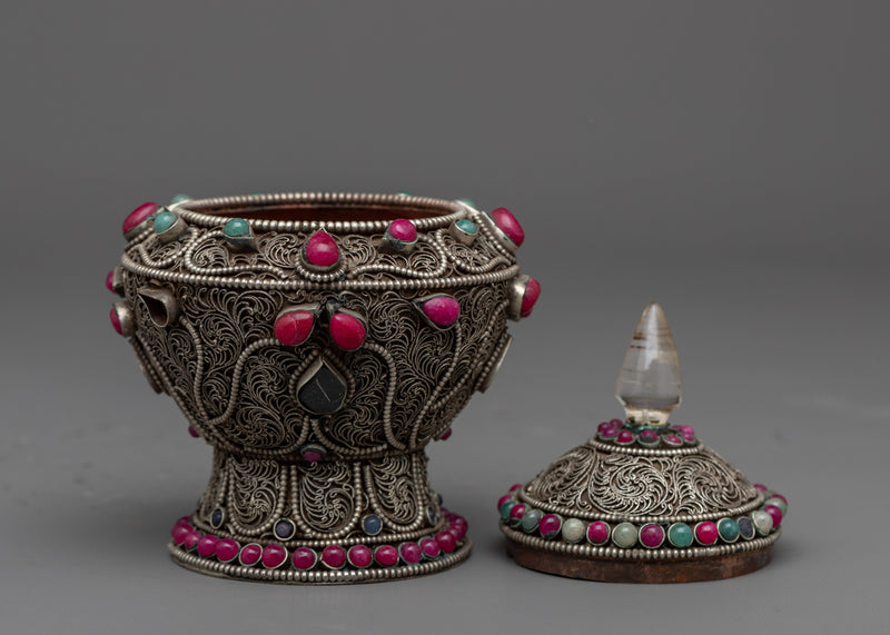 Sacred Dhupur Rice Pot | Tibetan Art Work