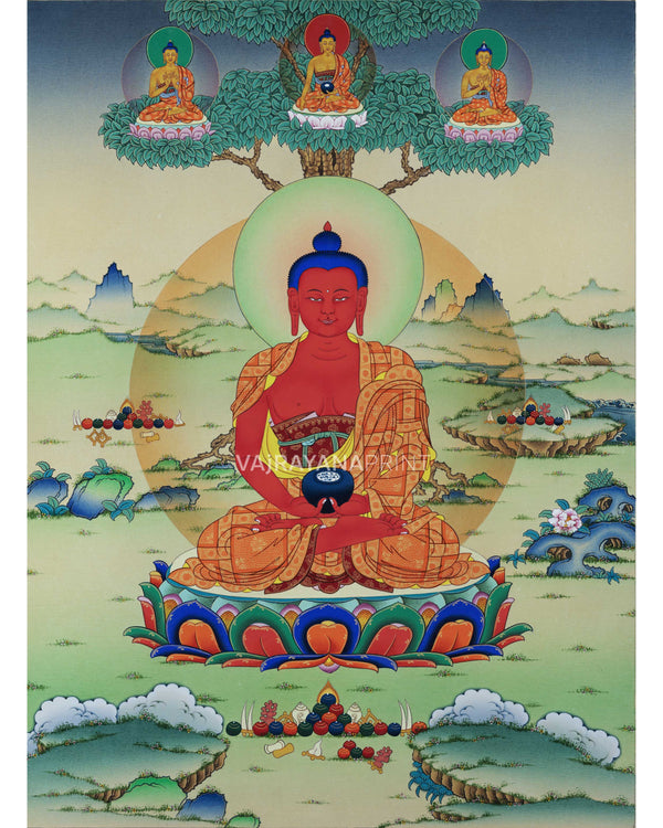 High-Quality Amitabha Buddha Thangka Print