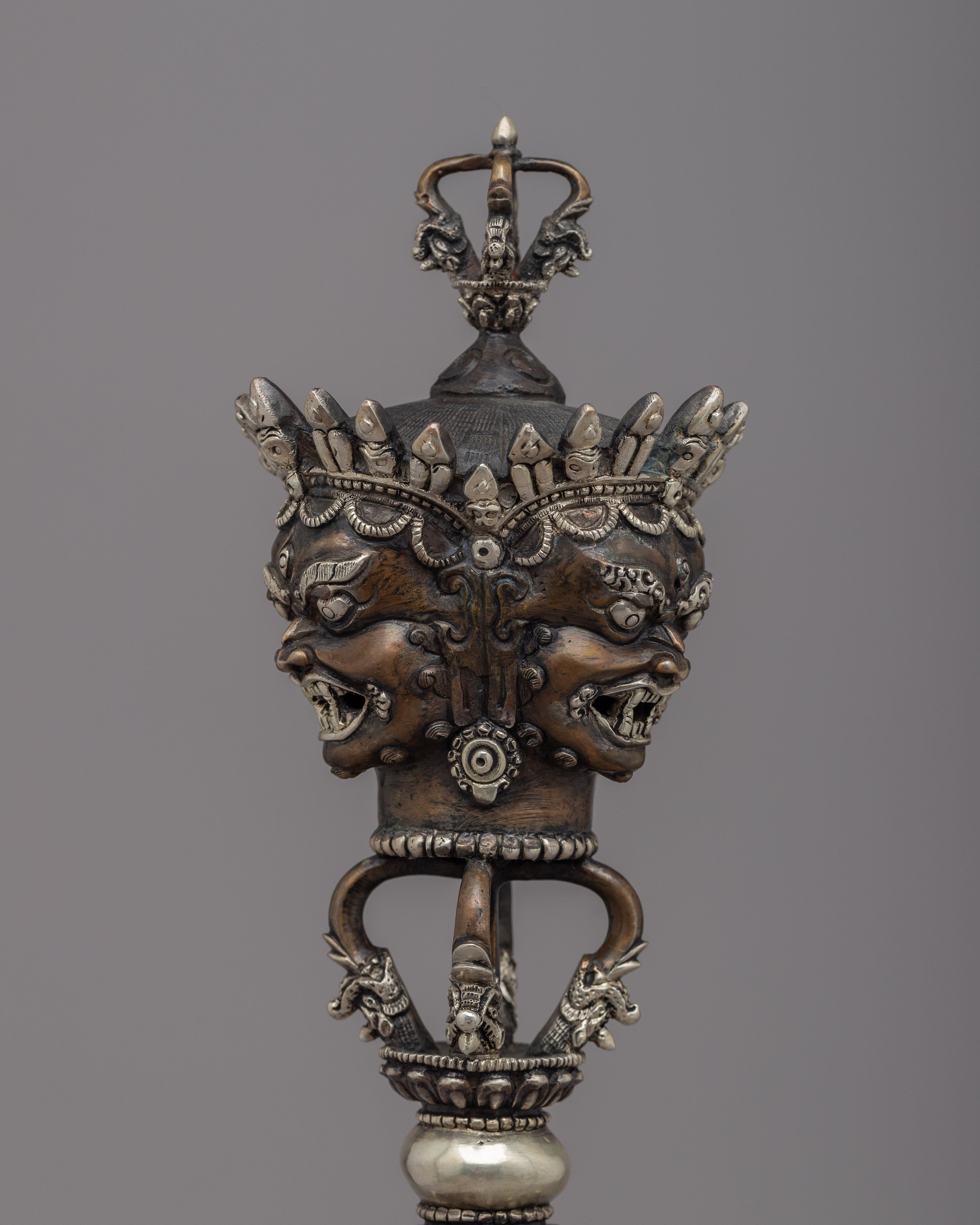 Handcrafted Phurba Tibetan Dagger | Spiritual Weapon for Dispelling Negativity