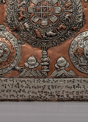 Wheel Of Life With Others Metal Thanka | Spiritual and Decorative Art