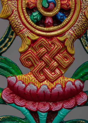 Colorful Auspicious Symbol | Vibrant Spiritual Decor