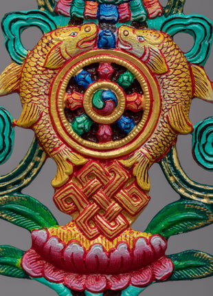Colorful Auspicious Symbol | Vibrant Spiritual Decor