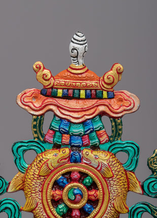 Colorful Auspicious Symbol | Vibrant Spiritual Decor
