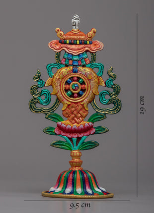 Colorful Auspicious Symbol | Vibrant Spiritual Decor