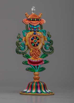 Colorful Auspicious Symbol | Vibrant Spiritual Decor