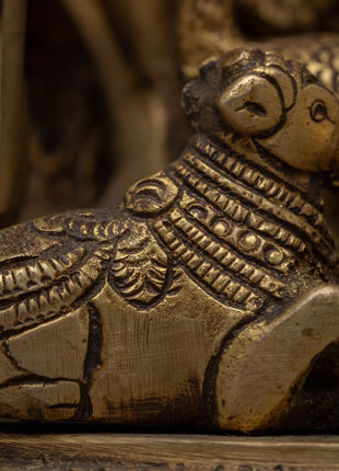 Brass Shiva Family Statue | Embrace the Essence of Creation