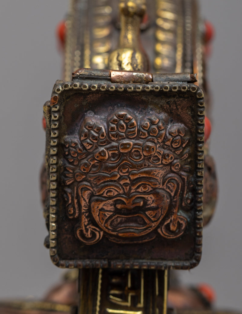Handcrafted Prayer Wheel with Auspicious Symbols | Infuse Your Space with Devotion