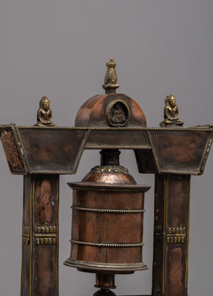 Sacred Single Prayer Wheel | Infuse Your Space with Spiritual Energy