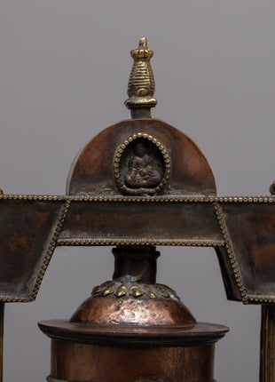 Sacred Single Prayer Wheel | Infuse Your Space with Spiritual Energy