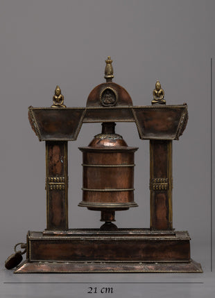 Sacred Single Prayer Wheel | Infuse Your Space with Spiritual Energy