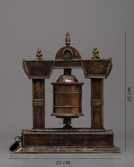 Sacred Single Prayer Wheel | Infuse Your Space with Spiritual Energy