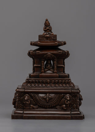 Oxidized Copper Stupa for Home Altar | Create a Sacred Meditation Corner