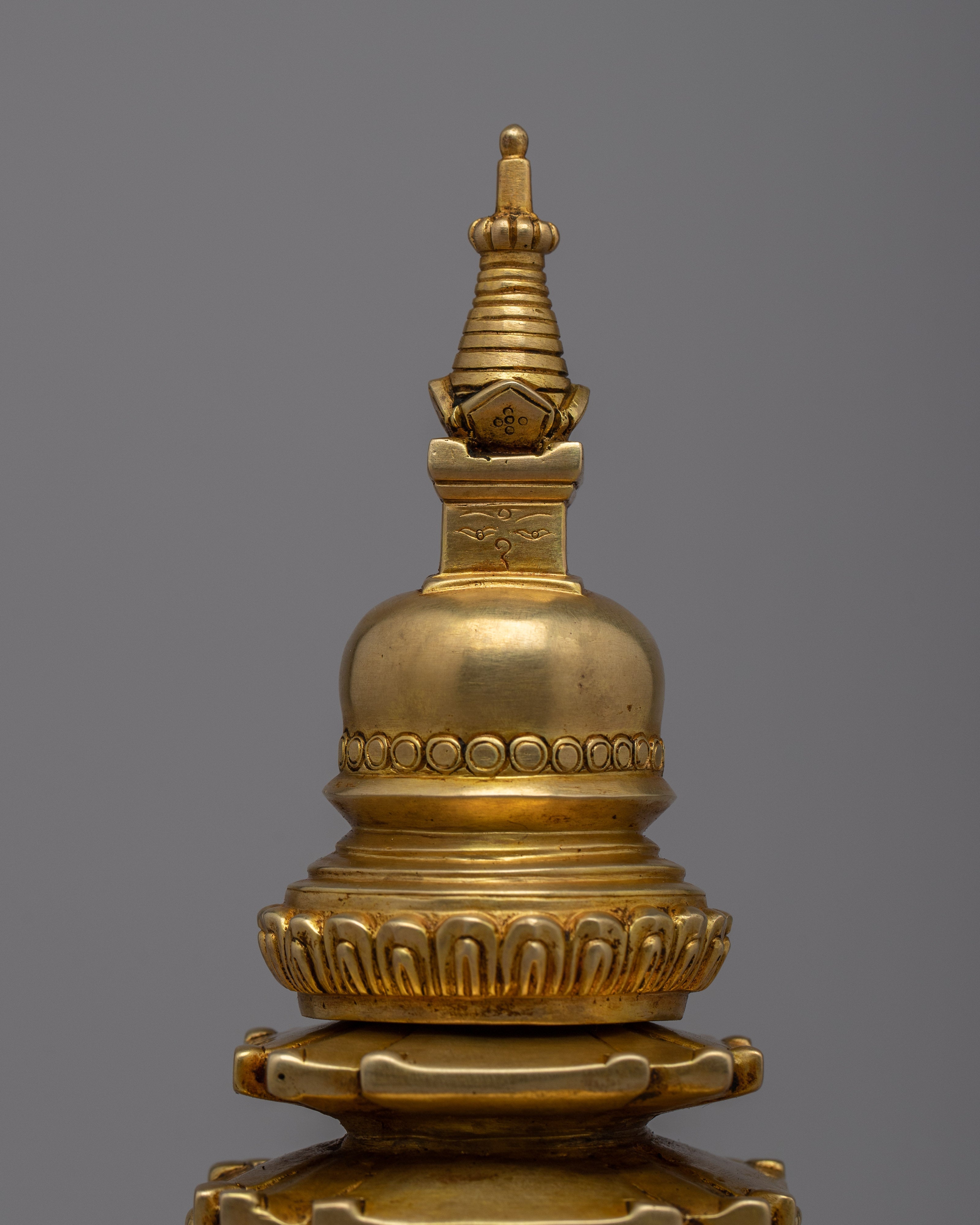 Sacred Gold Stupa | Display the Essence of Spiritual Wealth
