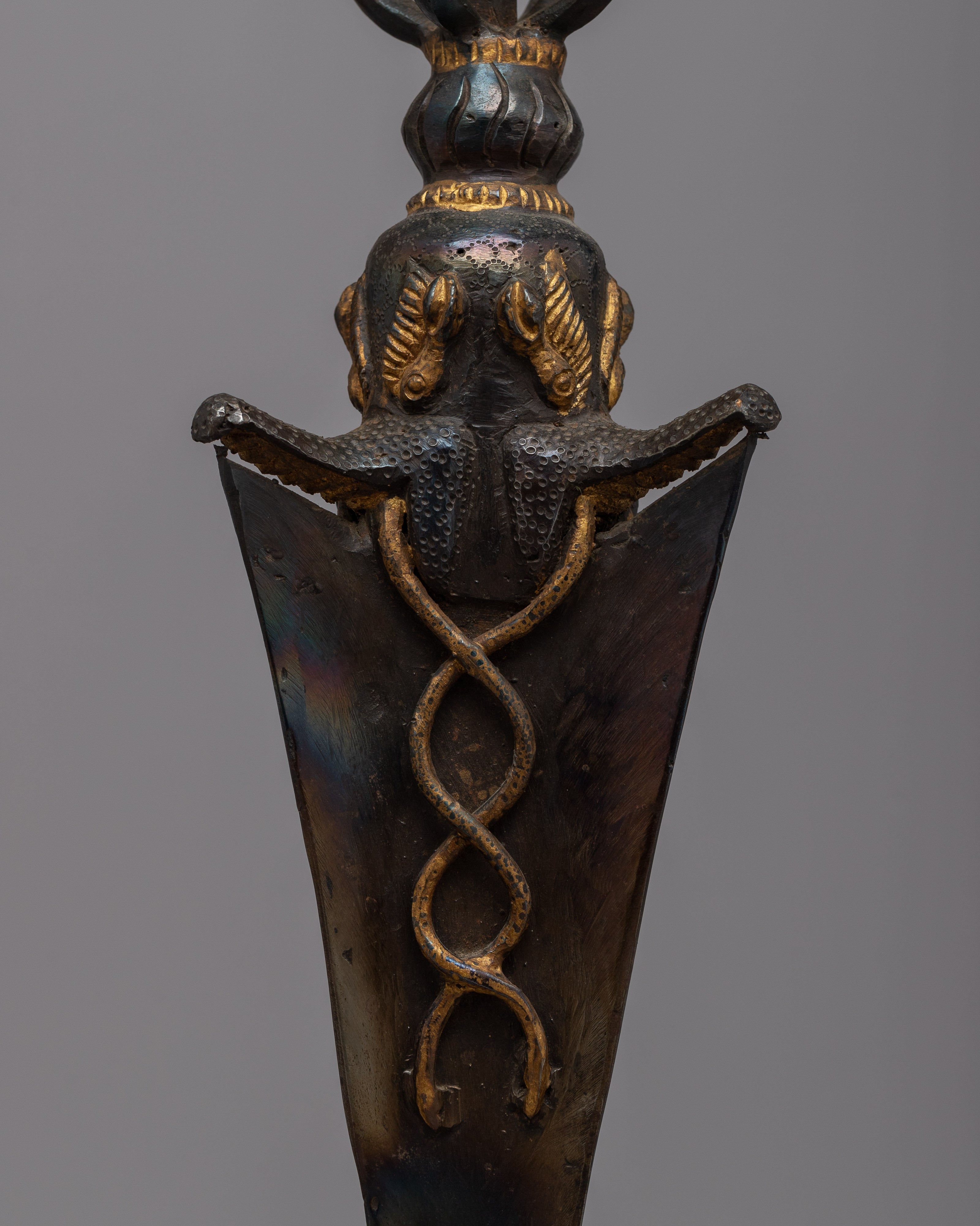 Handcrafted Phurba with Three Faces | Embrace the Triple Energy