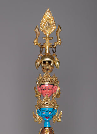 Tibetan Tantric Khatvanga | Mystical Symbol of Transcendence and Enlightenment