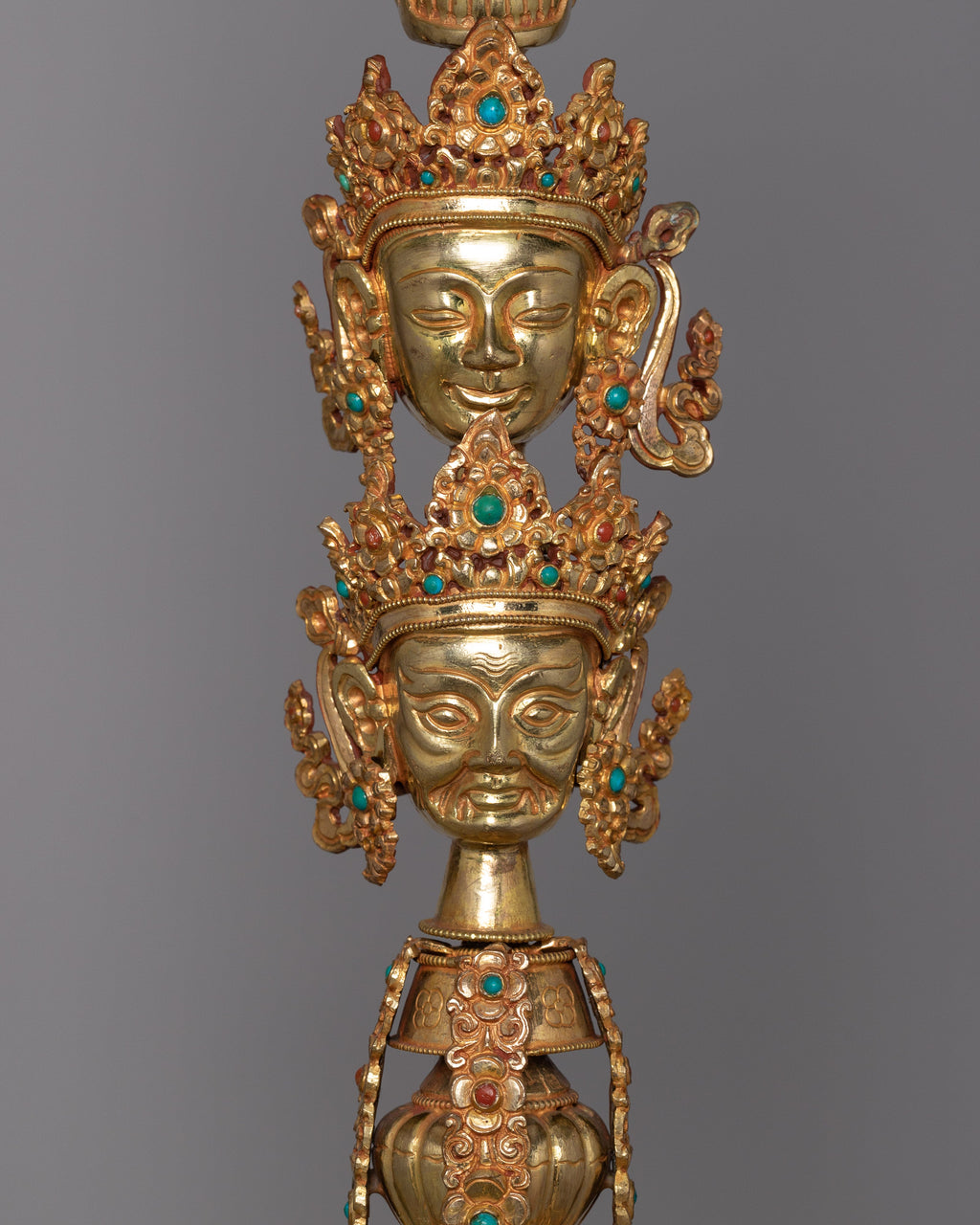 Iyi Ritual Object Large Khatvanga Art | Sacred Tibetan Ritual Object