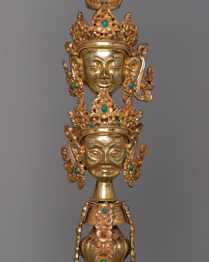 Large Khatvanga Art | Sacred Tibetan Ritual Object