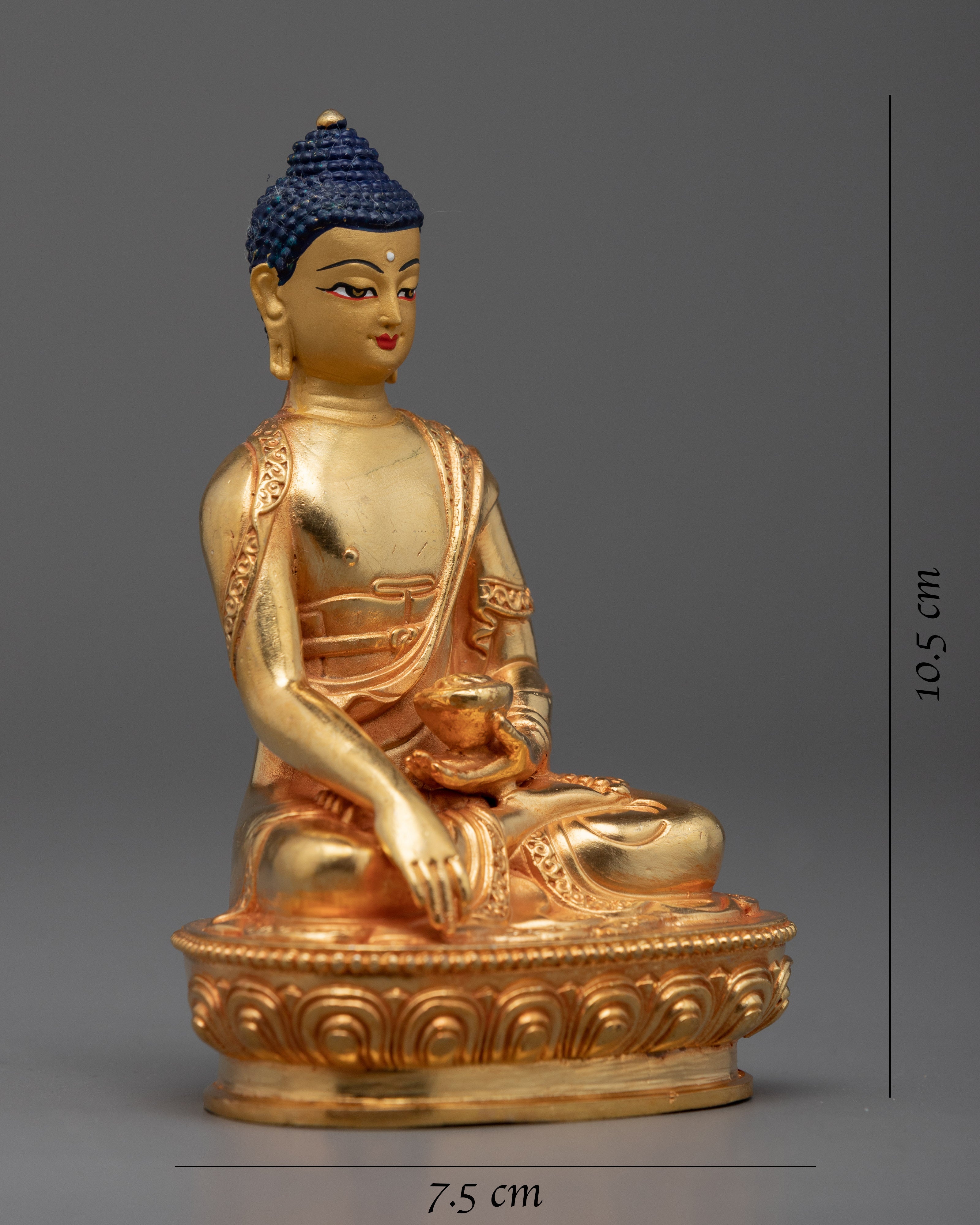 Shakyamuni Buddha Gold Statue | Himalayan Buddhist Art