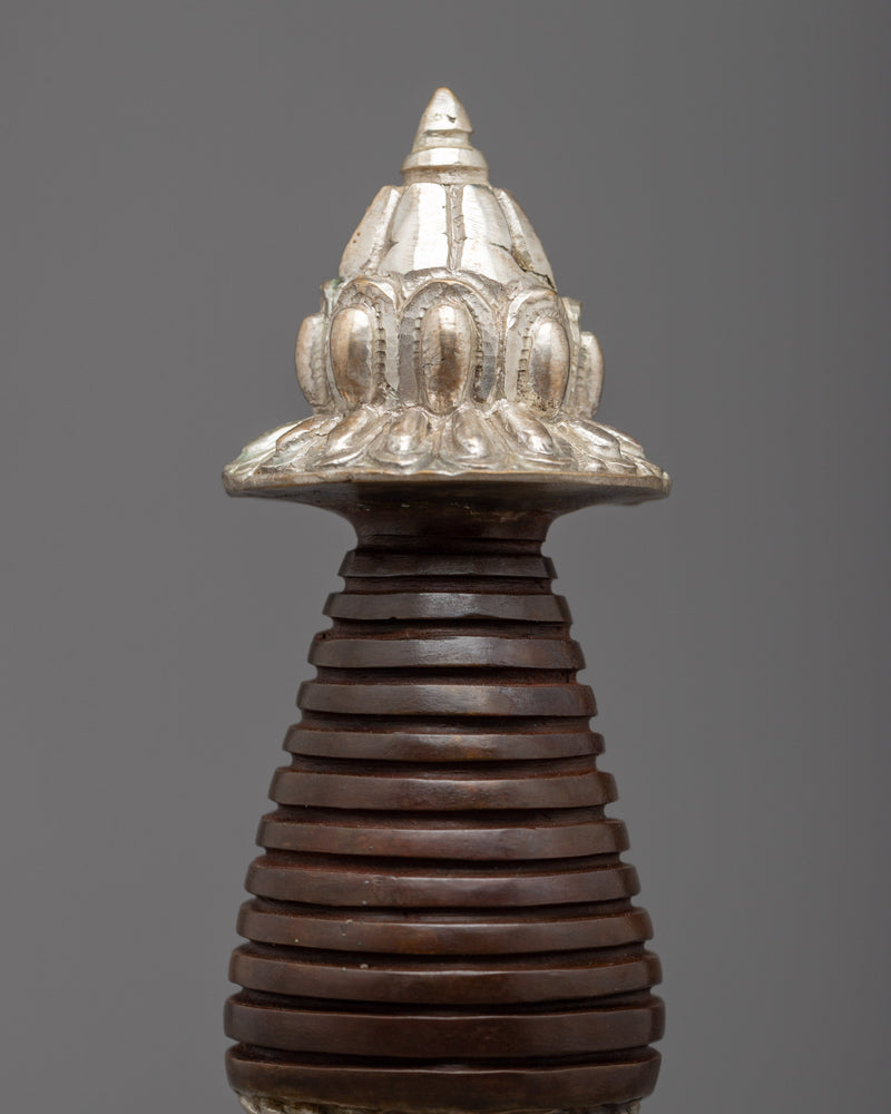 Handcrafted Silver Plated Stupa | Infuse Your Space with Divine Energy