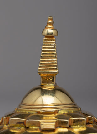 Gold Plated Stupa Statue | Embrace the Essence of Divine Splendor
