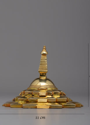 Gold Plated Stupa Statue | Embrace the Essence of Divine Splendor