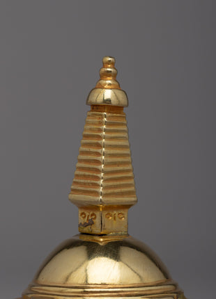 Gold Plated Stupa Statue | Embrace the Essence of Divine Splendor