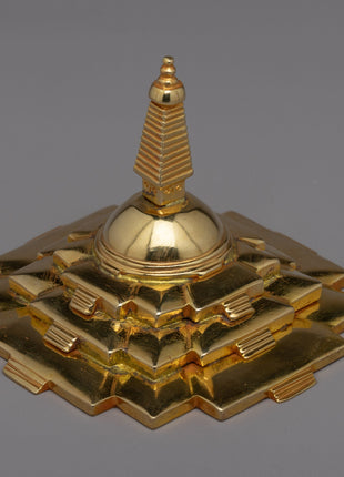 Gold Plated Stupa Statue | Embrace the Essence of Divine Splendor
