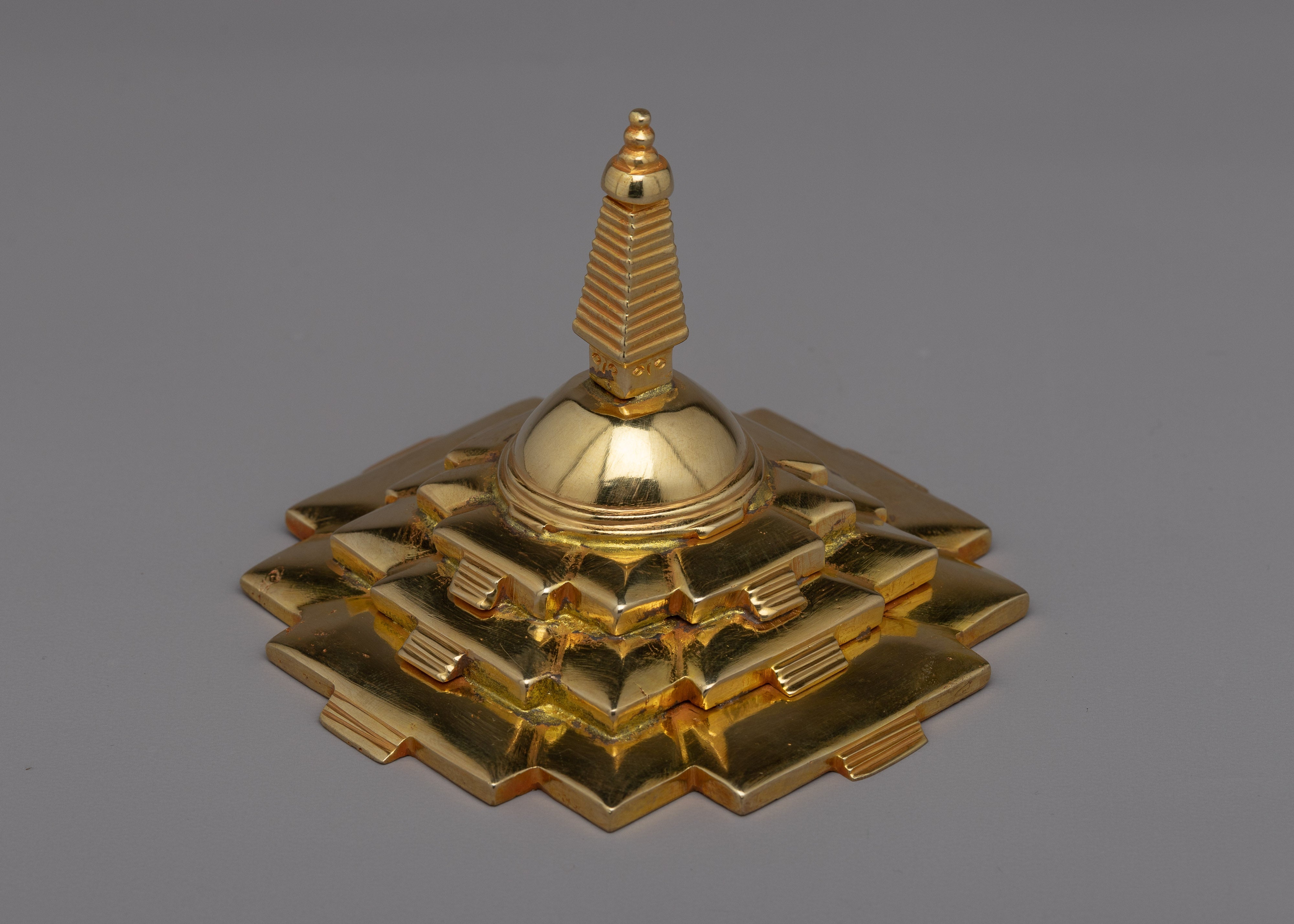 Gold Plated Stupa Statue | Embrace the Essence of Divine Splendor