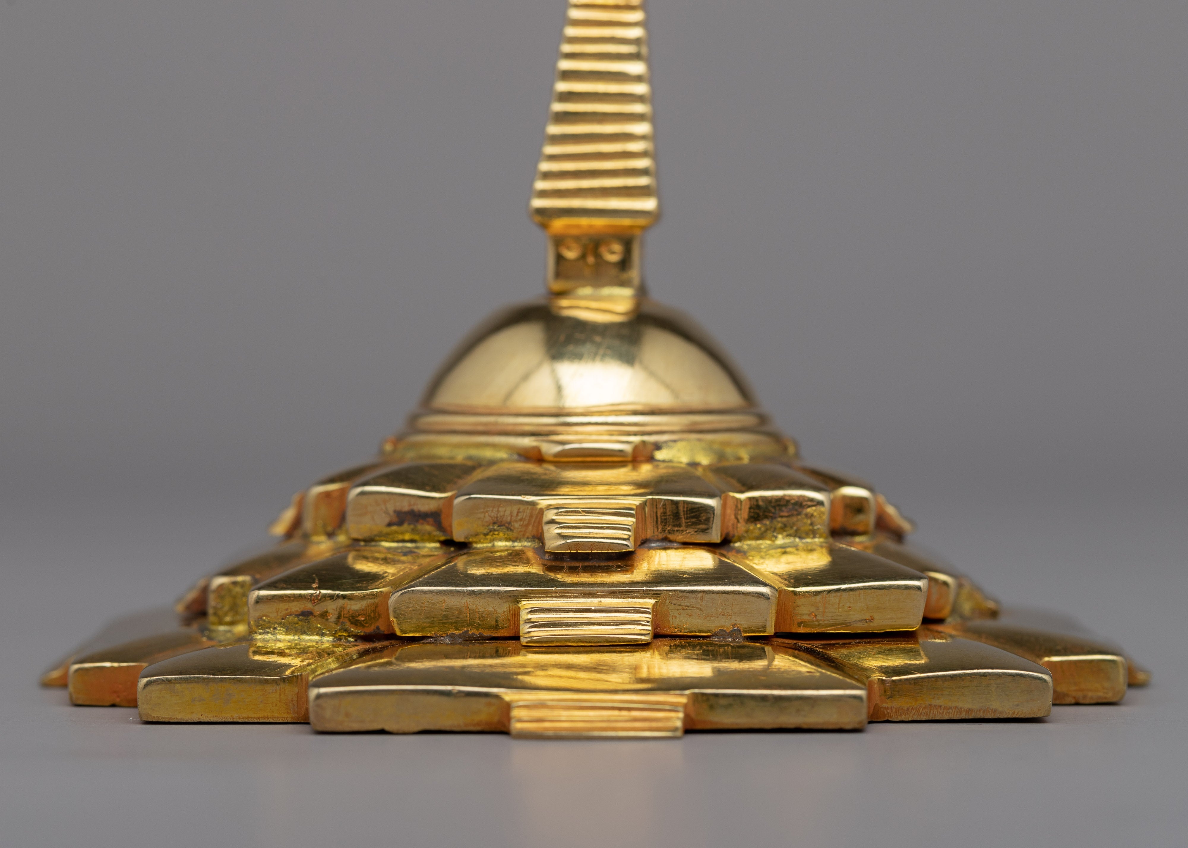 Gold Plated Stupa Statue | Embrace the Essence of Divine Splendor