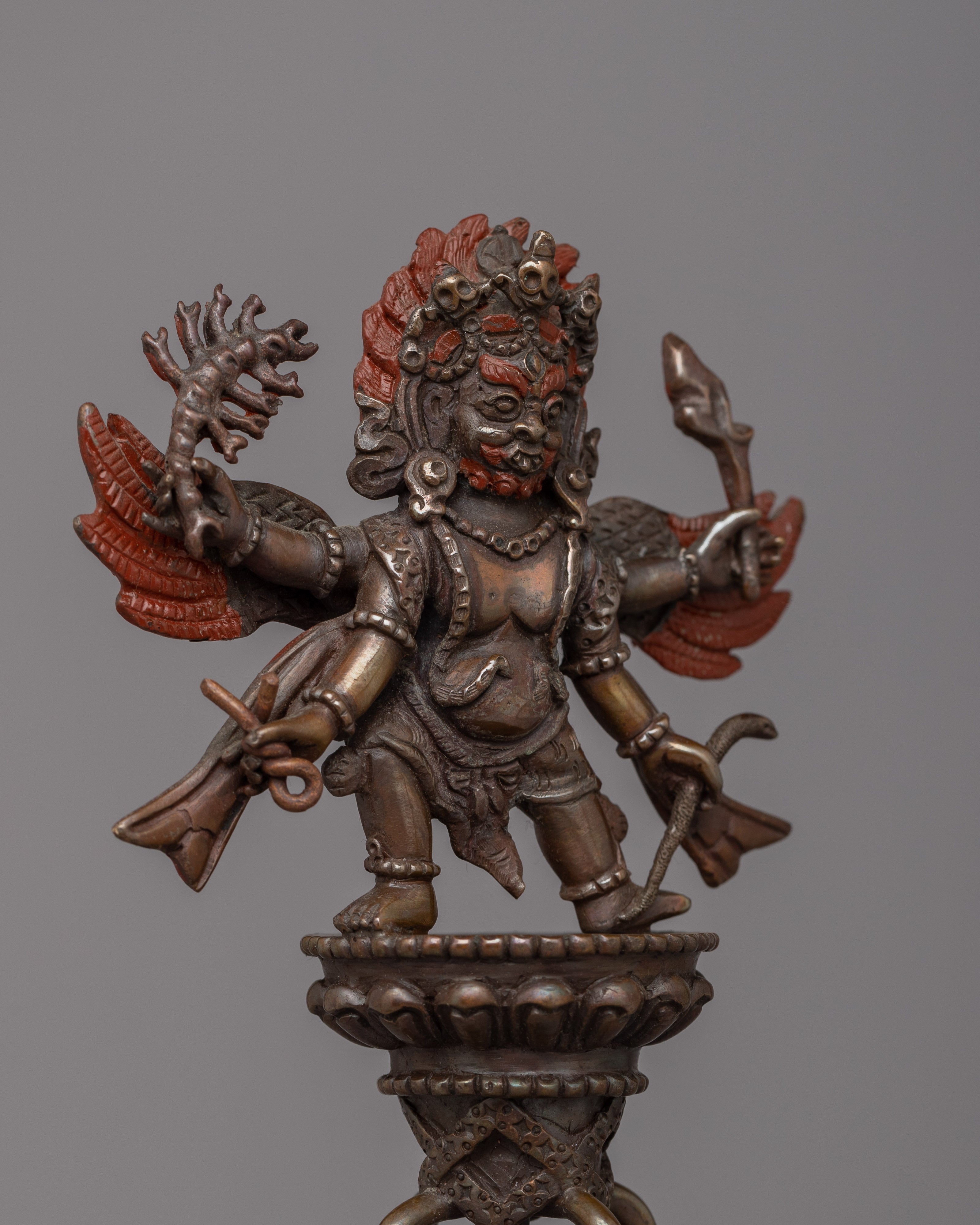 Oxidized Copper Phurba | Tibetan Dagger for Spiritual Practices