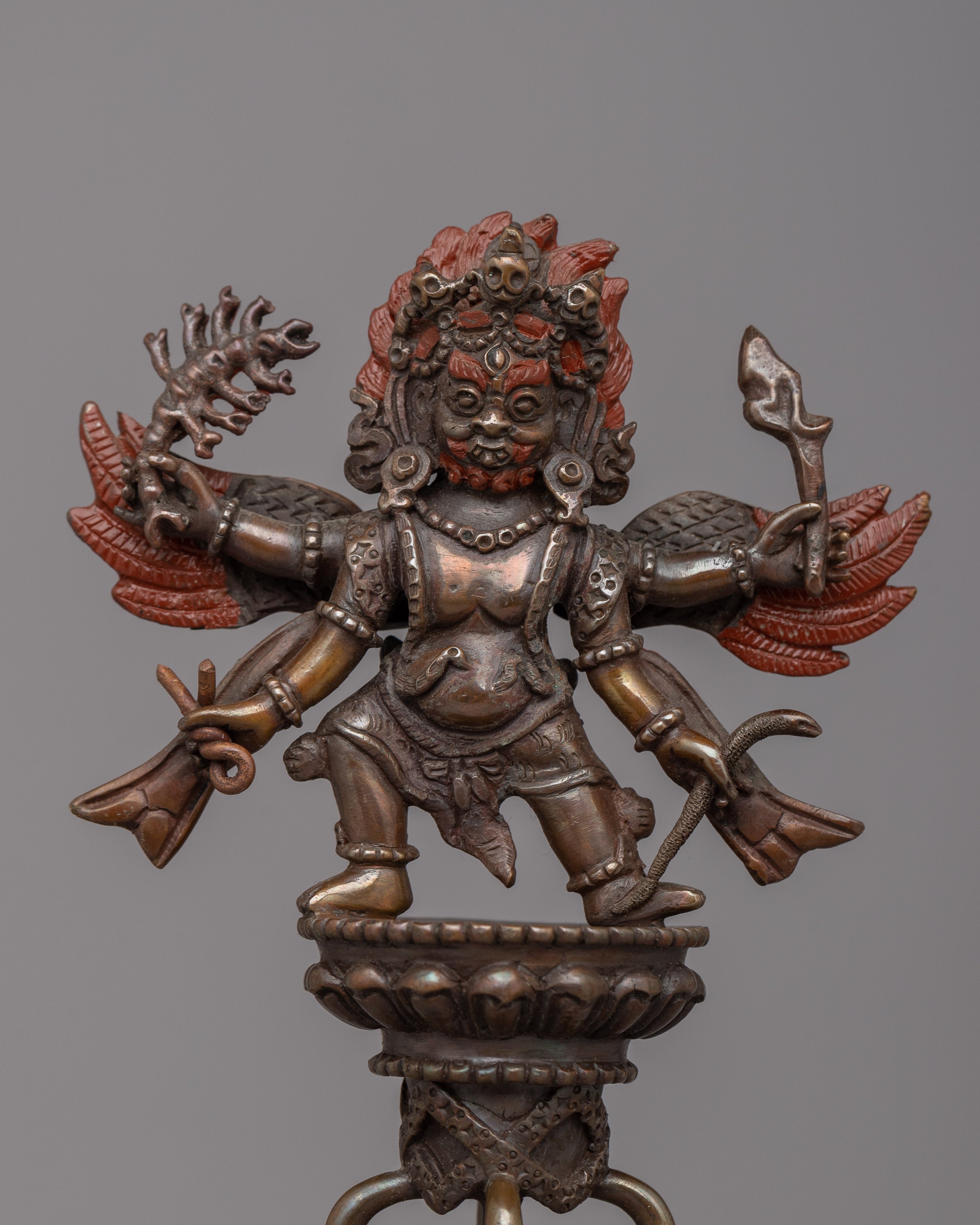 Oxidized Copper Phurba | Tibetan Dagger for Spiritual Practices