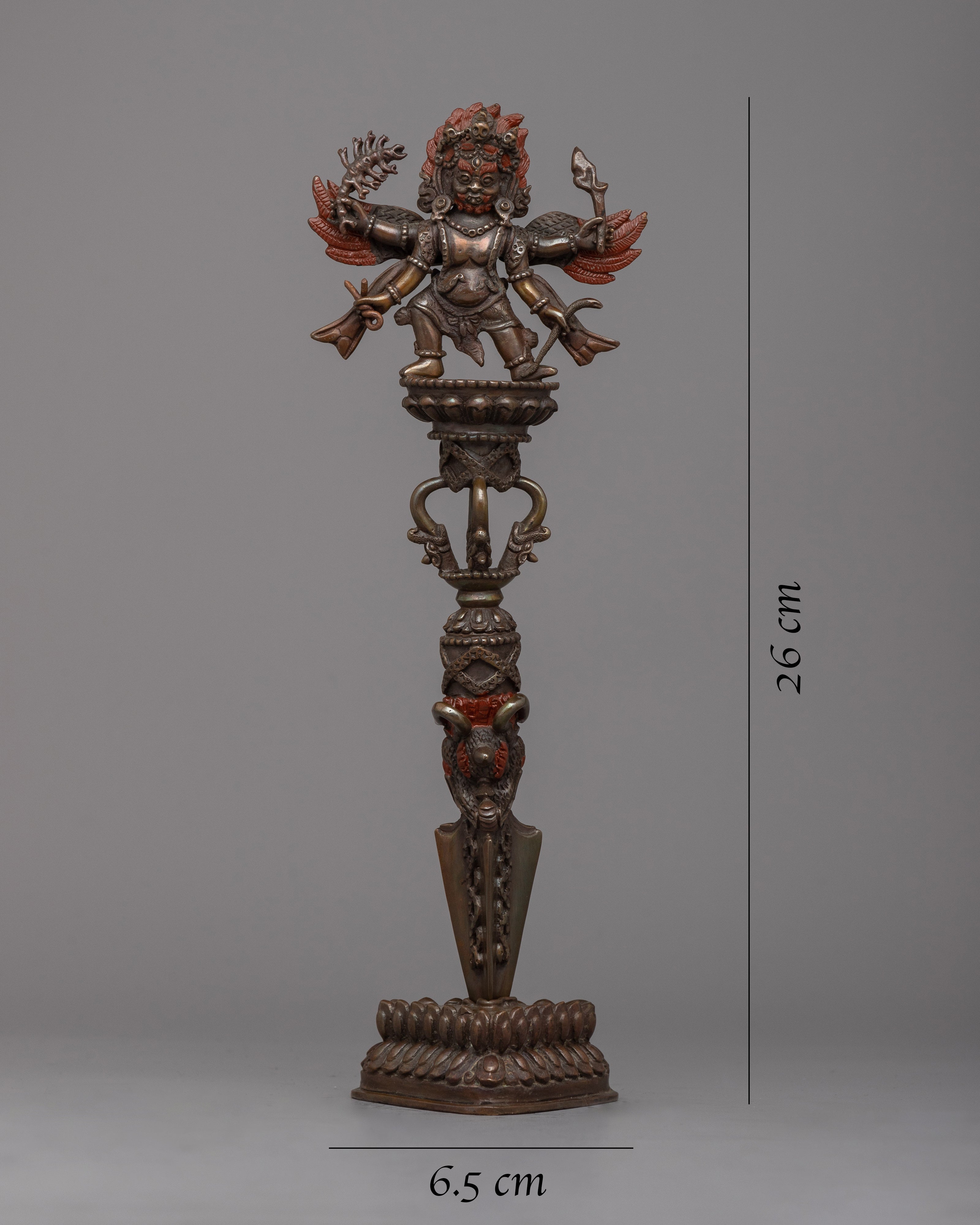 Oxidized Copper Phurba | Tibetan Dagger for Spiritual Practices