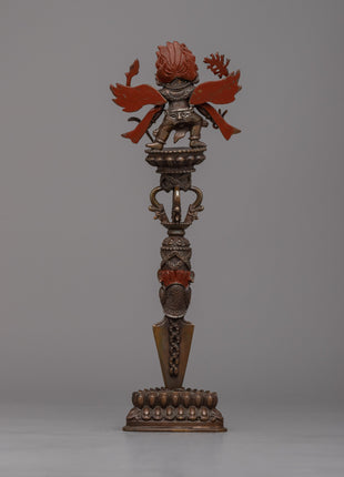 Oxidized Copper Phurba | Tibetan Dagger for Spiritual Practices