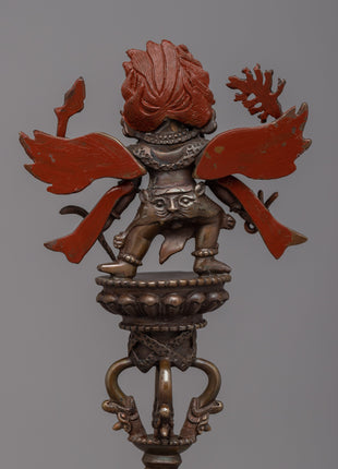 Oxidized Copper Phurba | Tibetan Dagger for Spiritual Practices