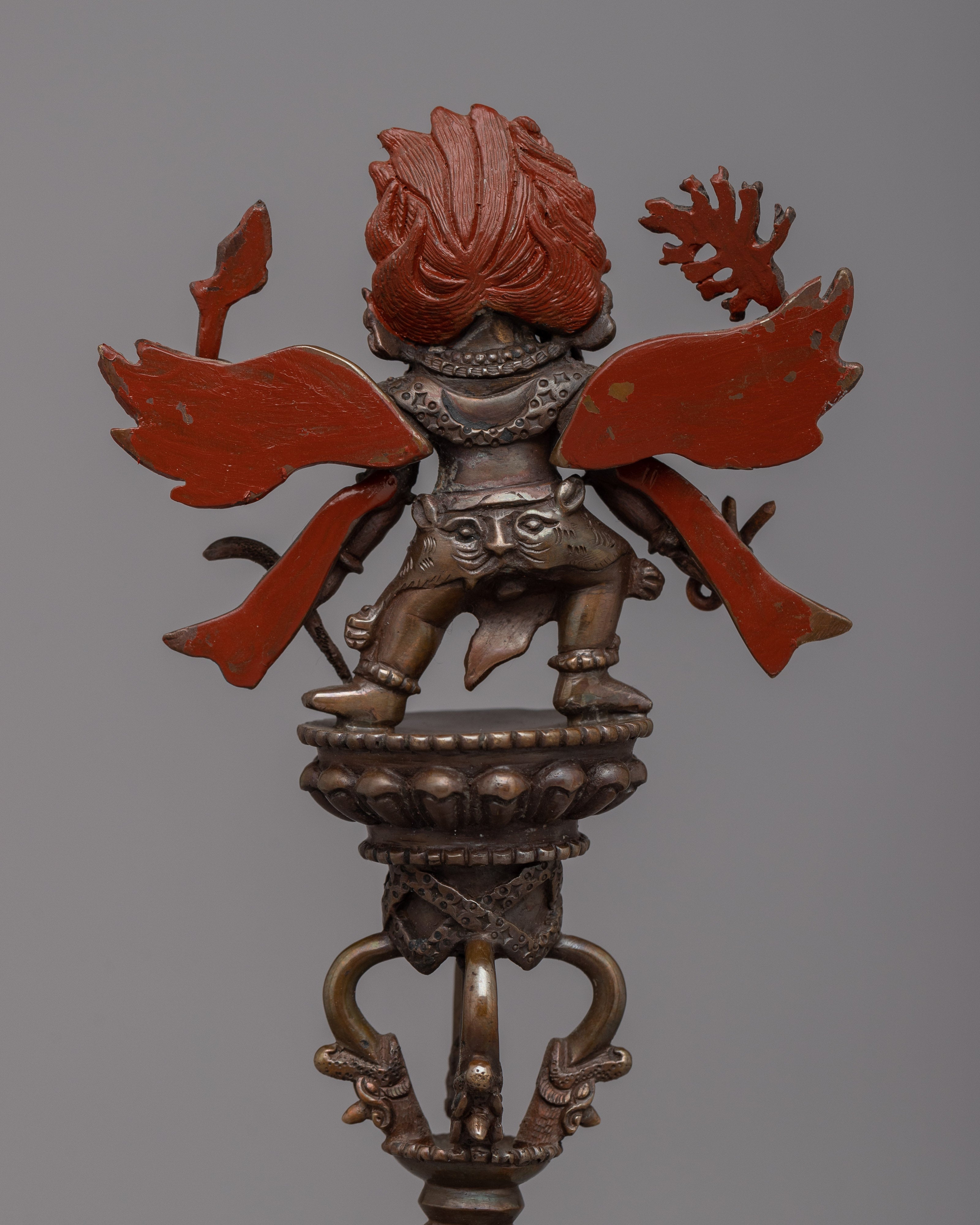 Oxidized Copper Phurba | Tibetan Dagger for Spiritual Practices