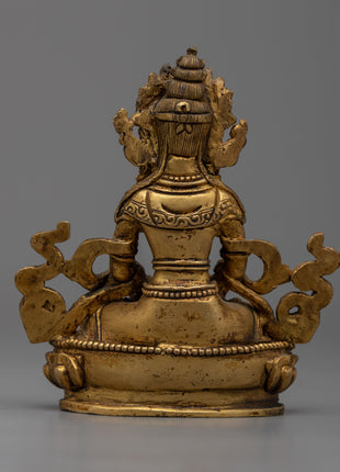 Amitayus Sculpture | Tibetan Buddha Idol for Peace, Meditation & Protection