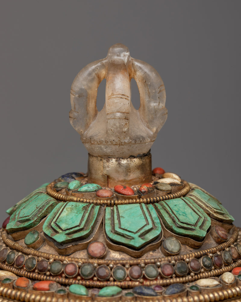 Tibetan Dhupur Offering Pot | Traditional Vessel for Spiritual Rituals