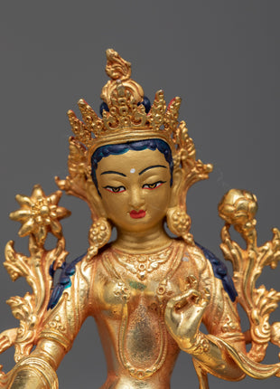 Small Green Tara Statue | Swift Liberator
