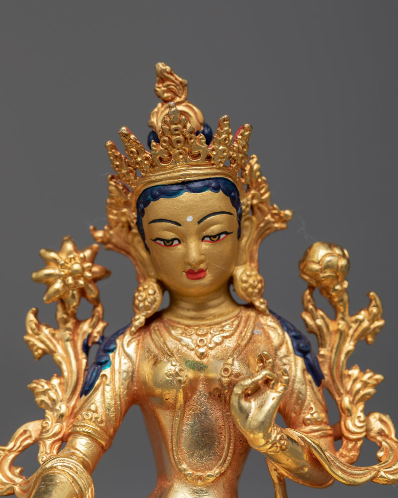 Small Green Tara Statue | Swift Liberator