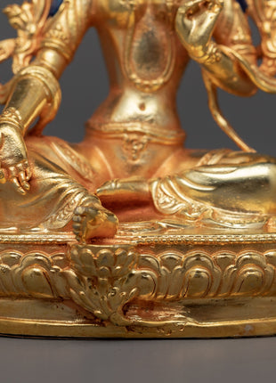 Small Green Tara Statue | Swift Liberator
