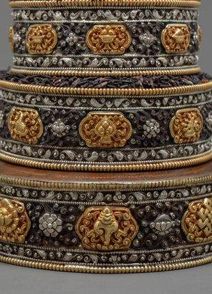 Ritual Offering Mandala Set | Tibetan Buddhist Altar |