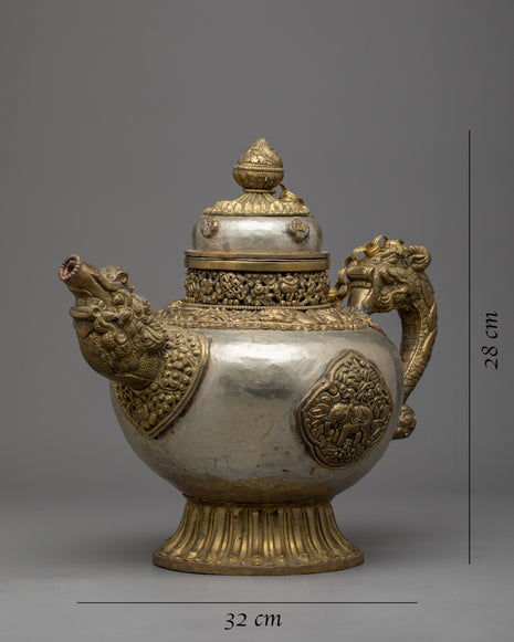 White Metal Tea Pot | Elevate Your Tea Time Experience